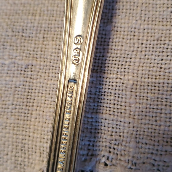 Vintage silver plated Jonathan Bell and sons Sheffield serving spoon and fork - Picture 12 of 13